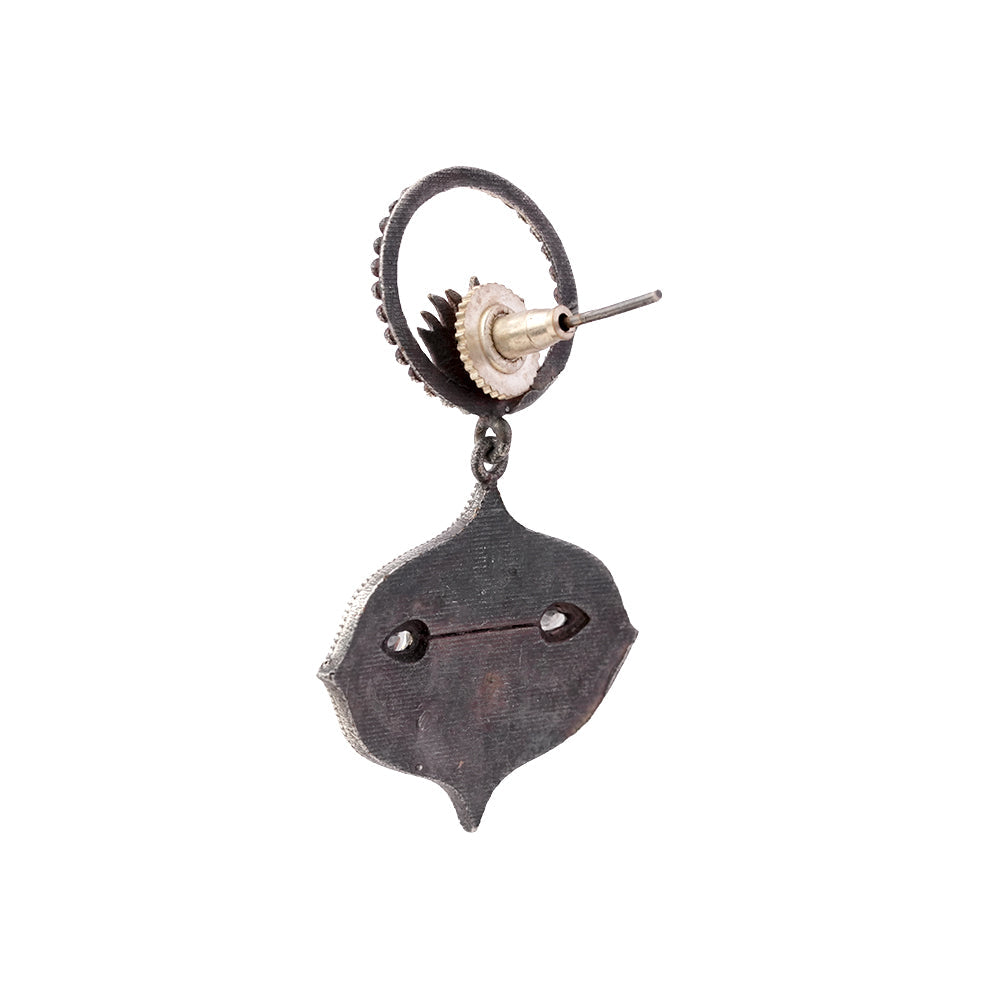 Mangalam- Silver Brass Oxidised dangler earrings