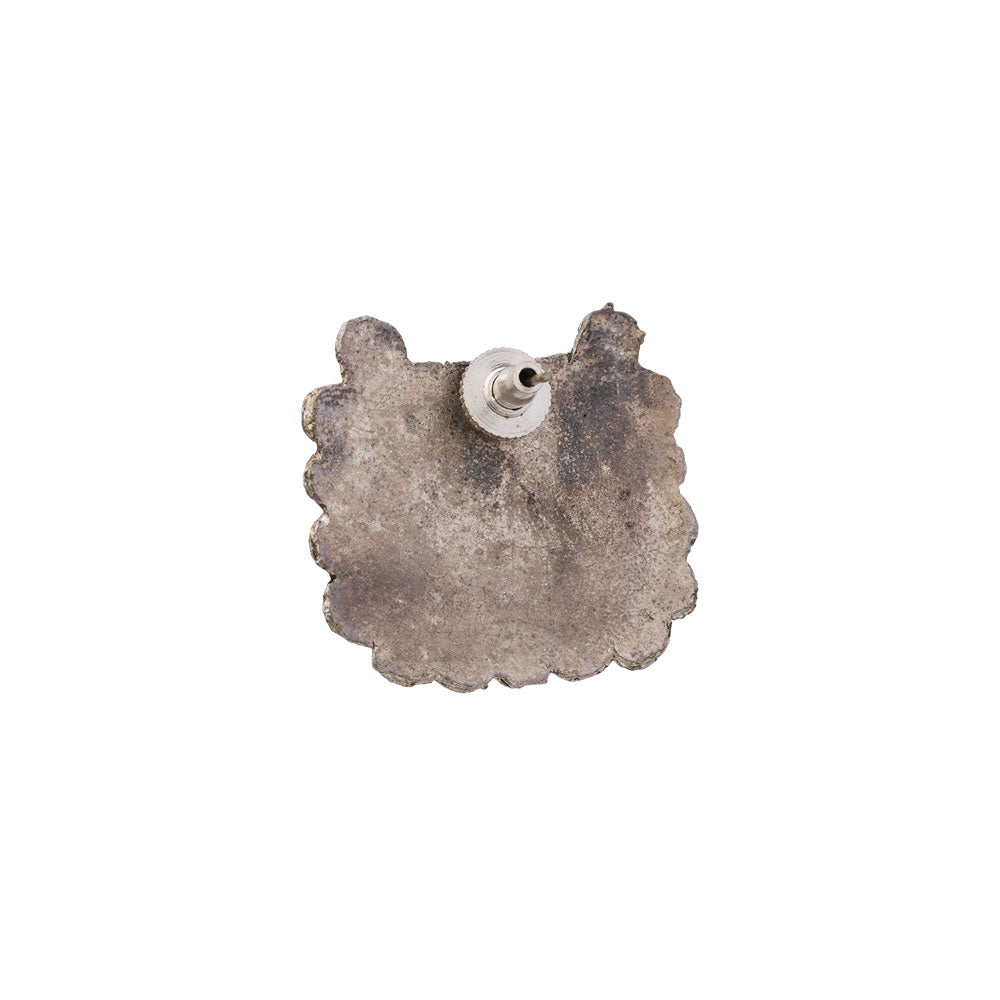 RangTarang- Silver Brass Oxidised stone studded stud earrings