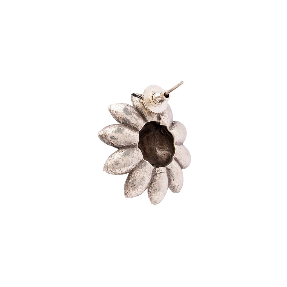 Suryamukhi- Silver Brass Oxidised stud earrings