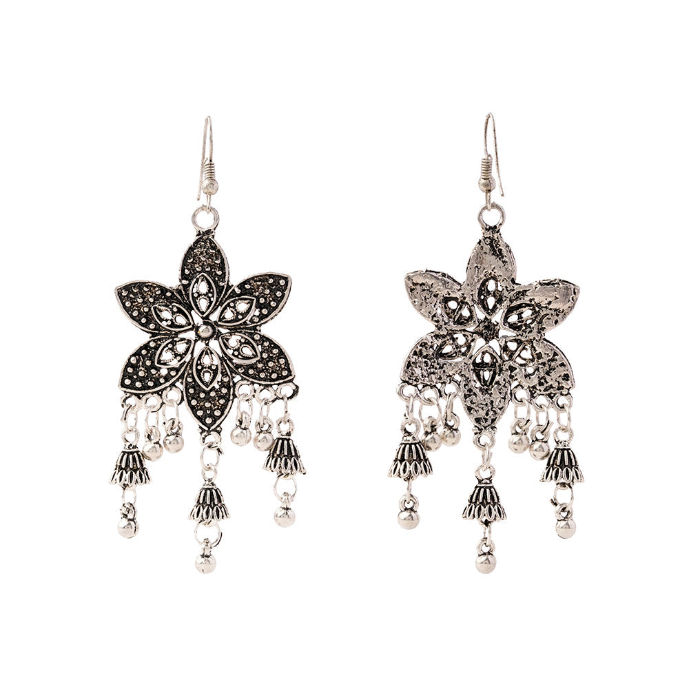 Gul- Silver Brass Pearl dangler earrings