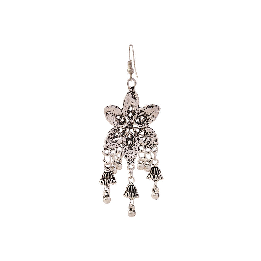 Gul- Silver Brass Pearl dangler earrings