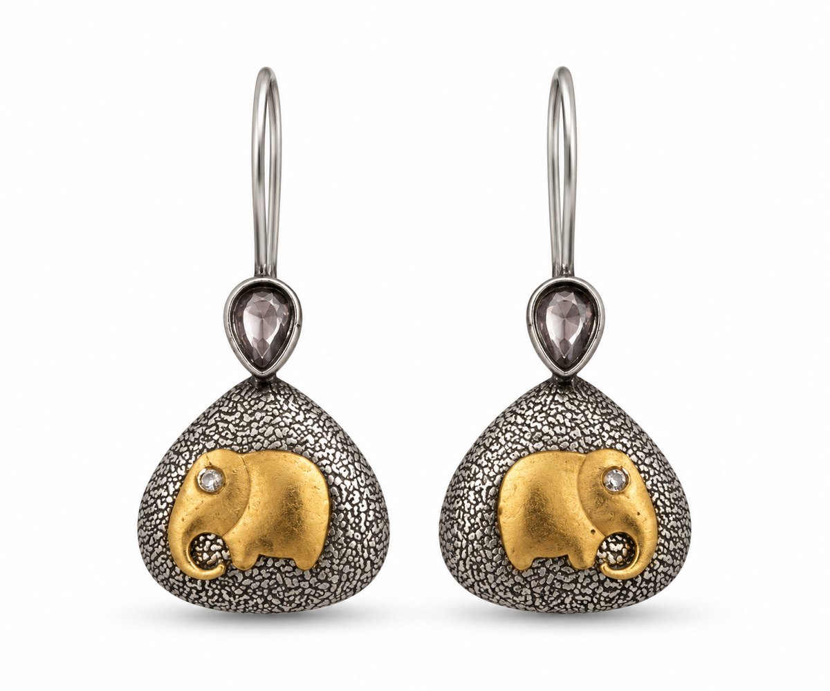 Oxidised Earring