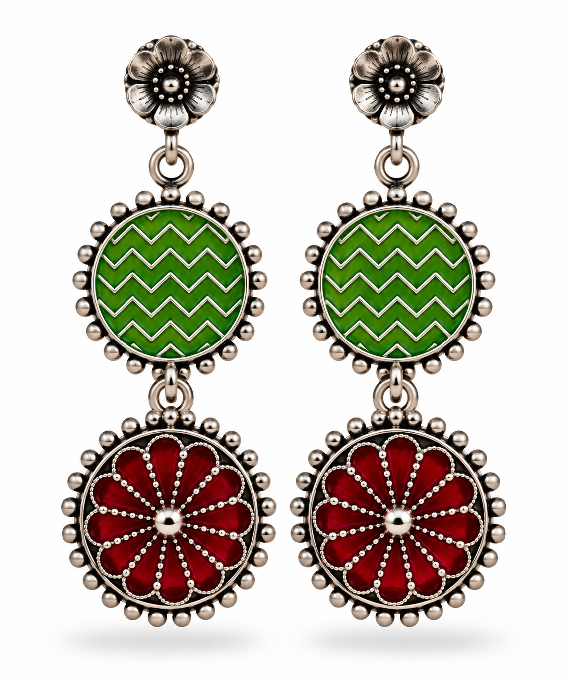 Oxidised Earring