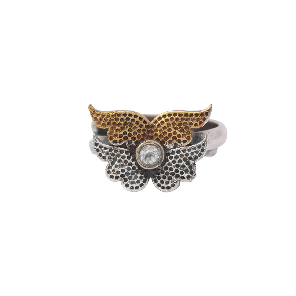 Kiran- Silver oxidised ring