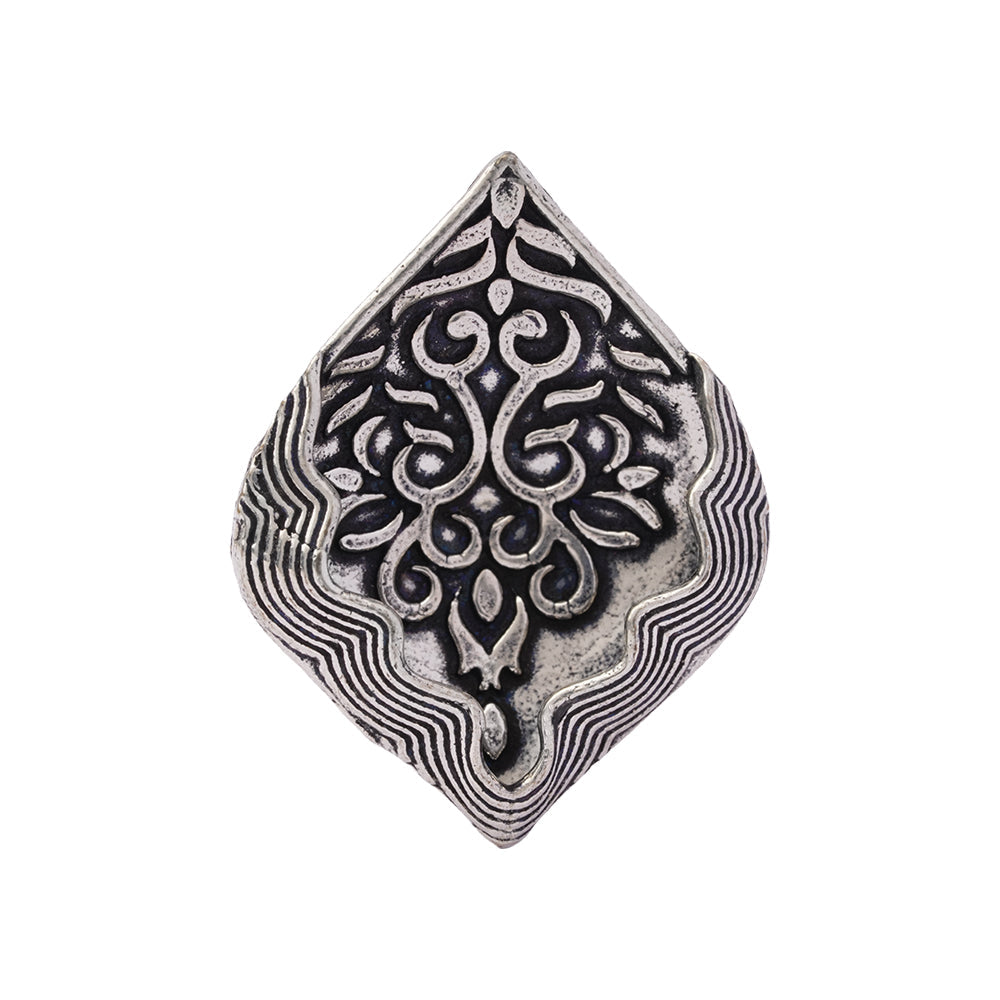 Suhana- Silver oxidised ring