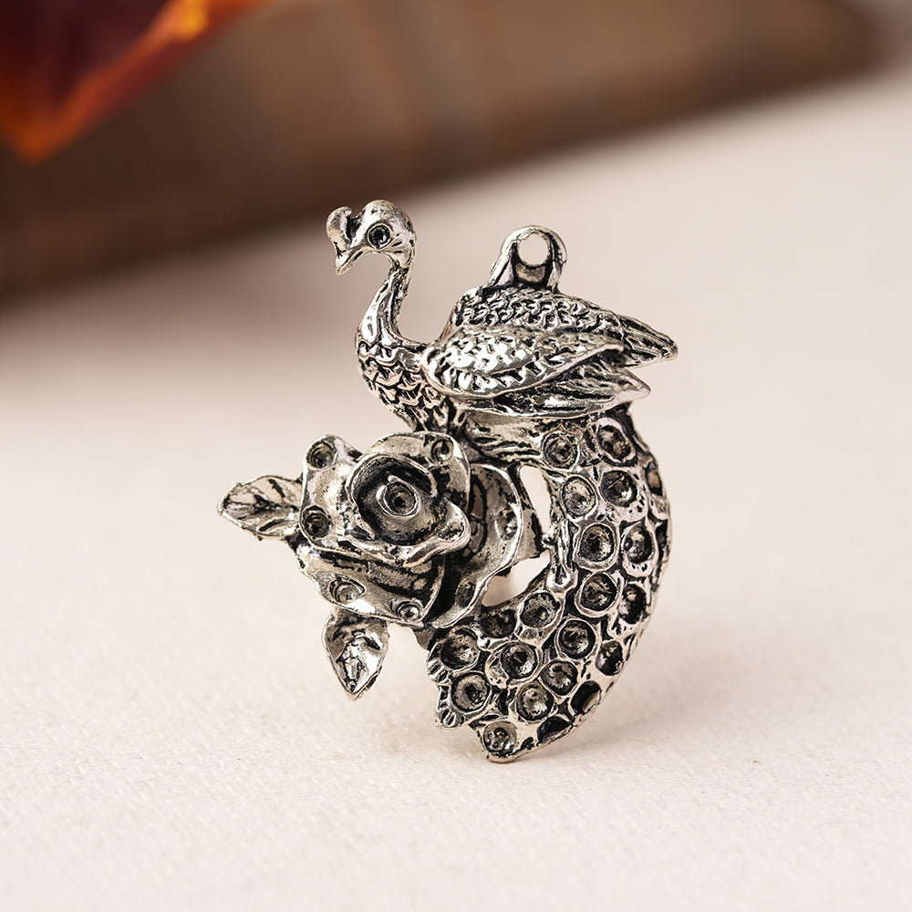Morvalli- Silver oxidised ring