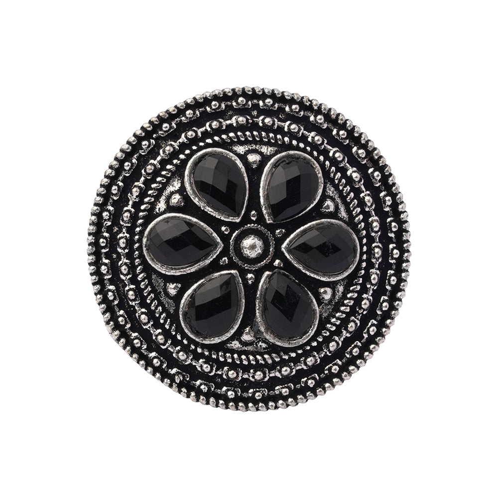 Rashmi- Silver oxidised ring (Black)Silver oxidised ring