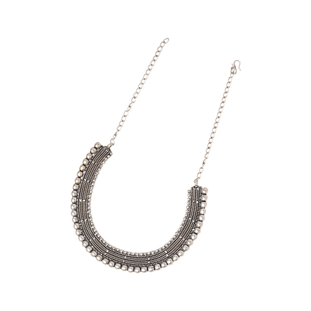 Anvita- Brass Oxidised Necklace