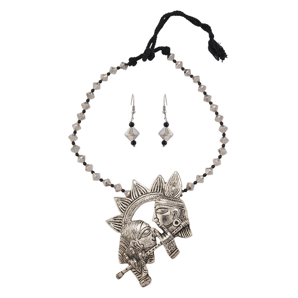 Shraddha- Radha-Krishna Brass Neckpiece Set
