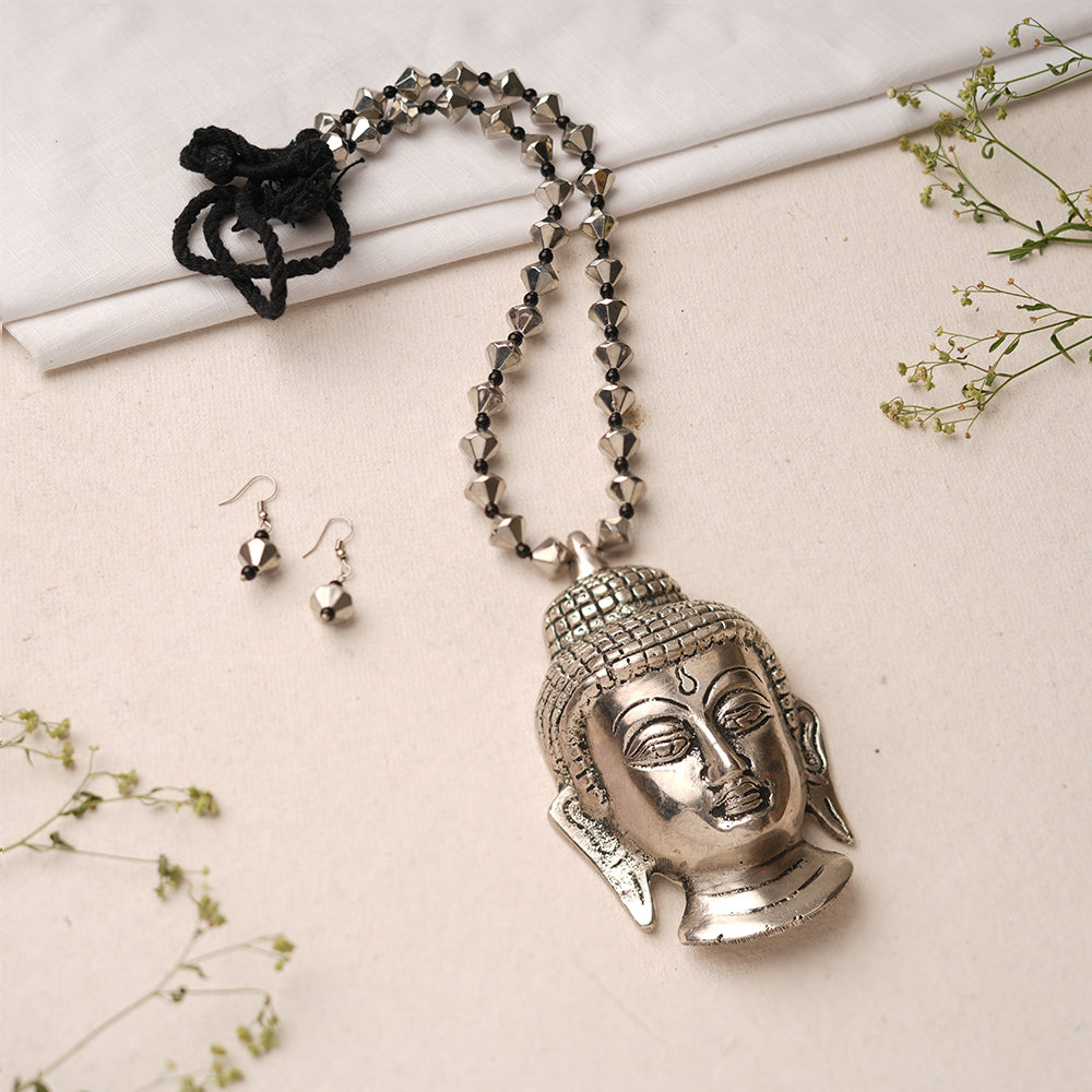 Shantika- Buddhha Brass Neckpiece Set