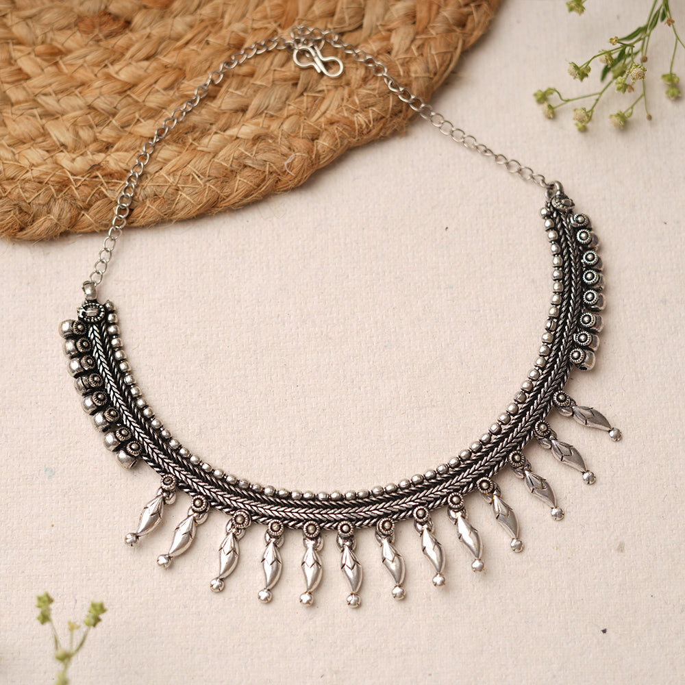Shyamalika- Brass Oxidised Necklace
