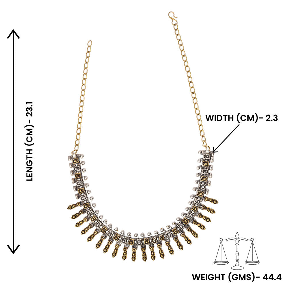 Neelmala- Dual toned Brass Necklace