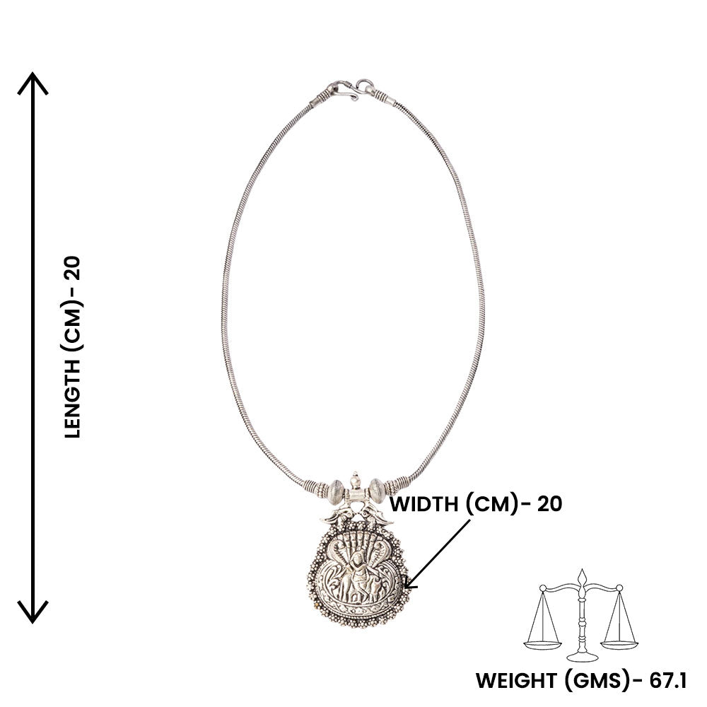 Nirvana- Krishna Oxidised Pendant chain set