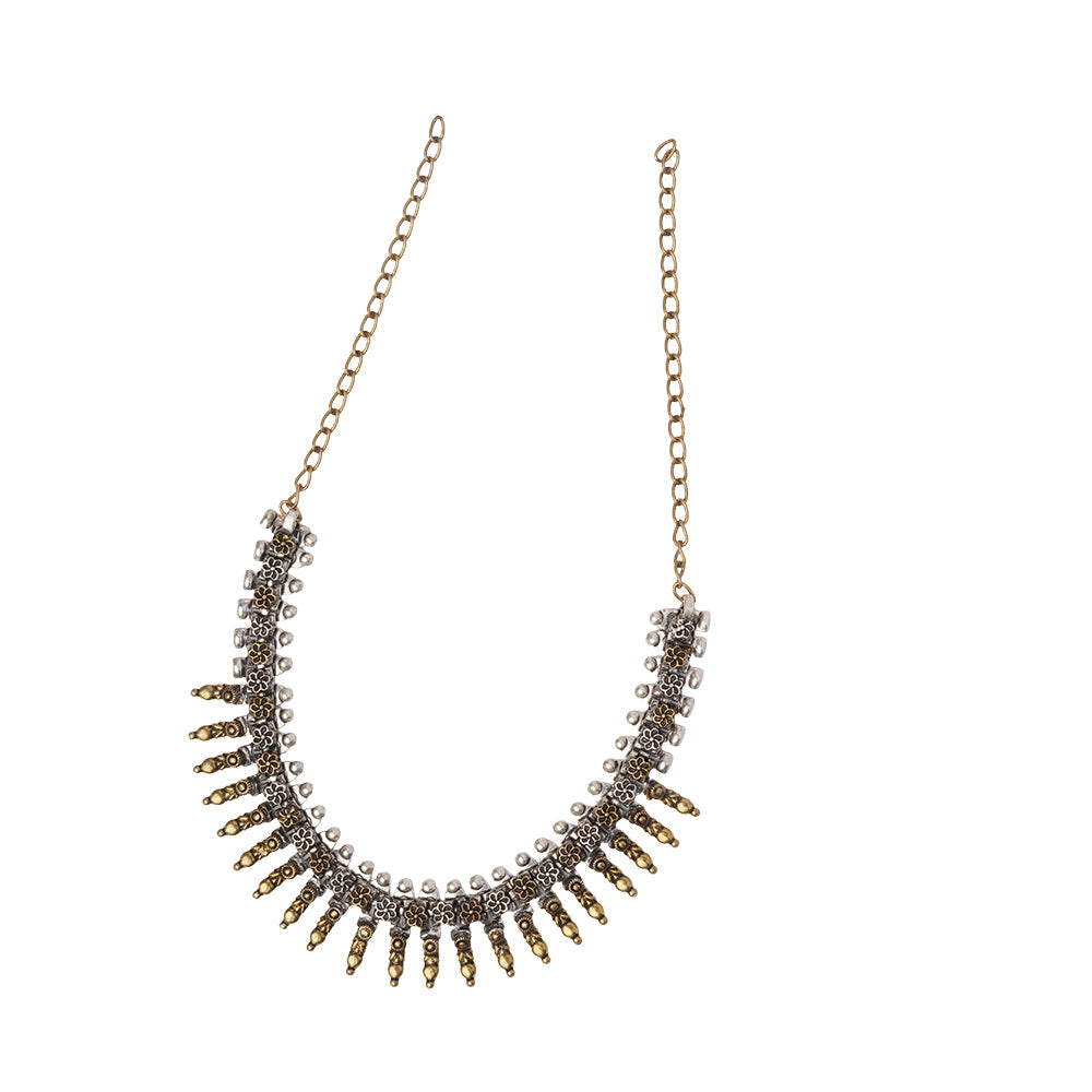Hemhar- Brass Oxidised Necklace