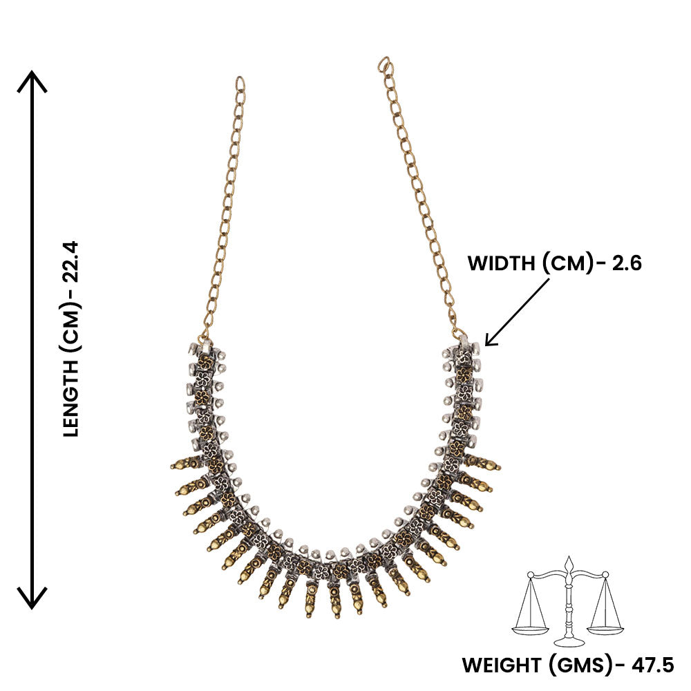 Hemhar- Brass Oxidised Necklace