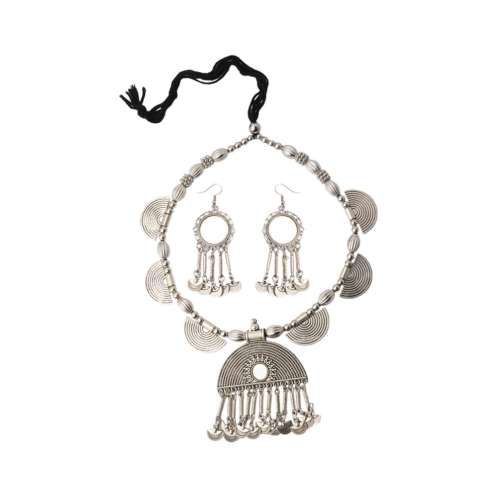 Ratnavali- Oxidised Necklace