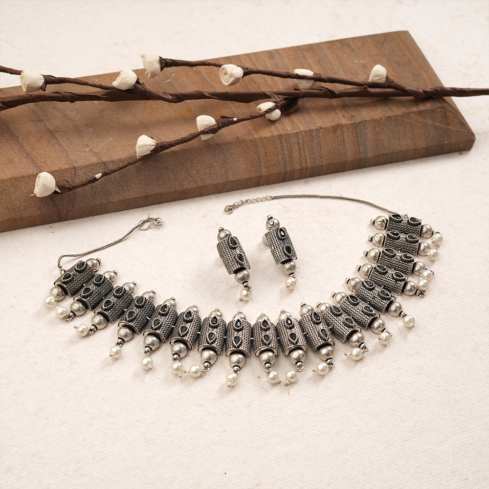 Surangana- Oxidised Necklace Set