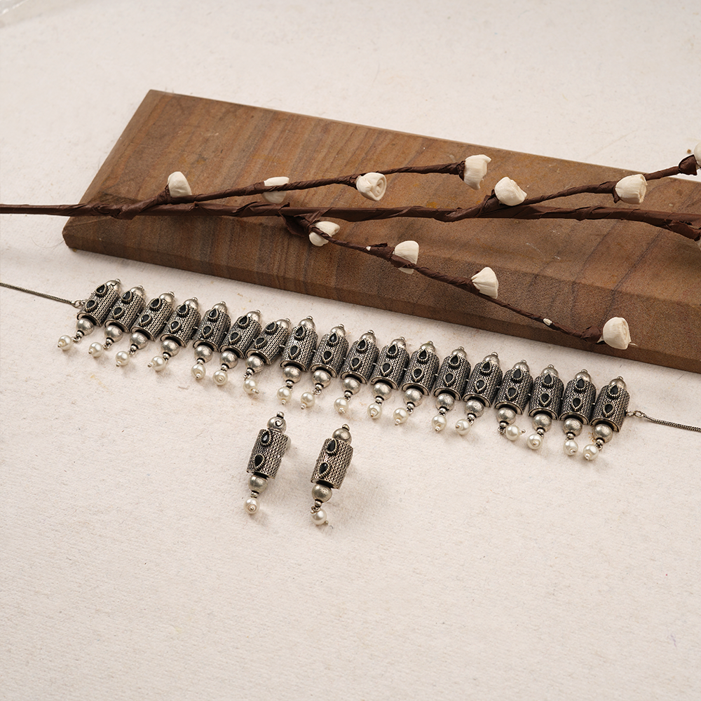 Surangana- Oxidised Necklace Set