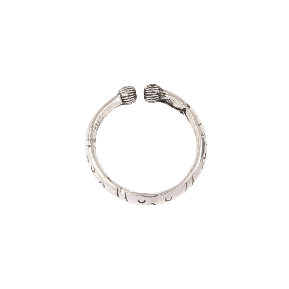 Grivika- Silver brass oxidised Hasli Neckpiece