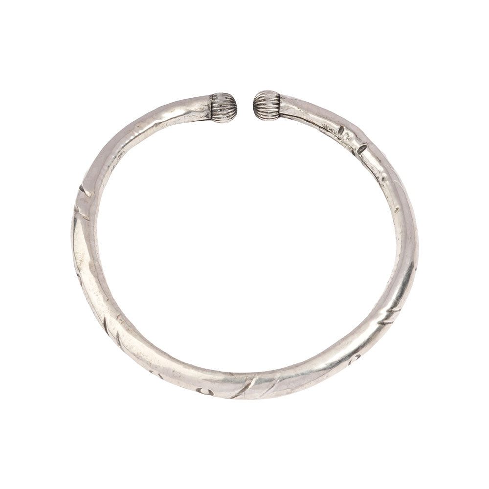 Grivika- Silver brass oxidised Hasli Neckpiece