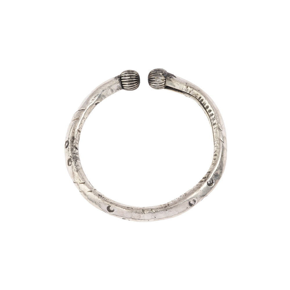 Grivika- Silver brass oxidised Hasli Neckpiece