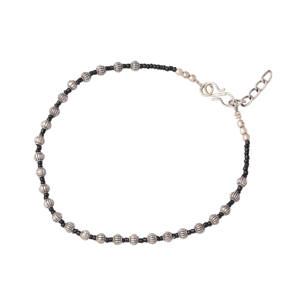 Shyamalika- Oxidised beaded anklet