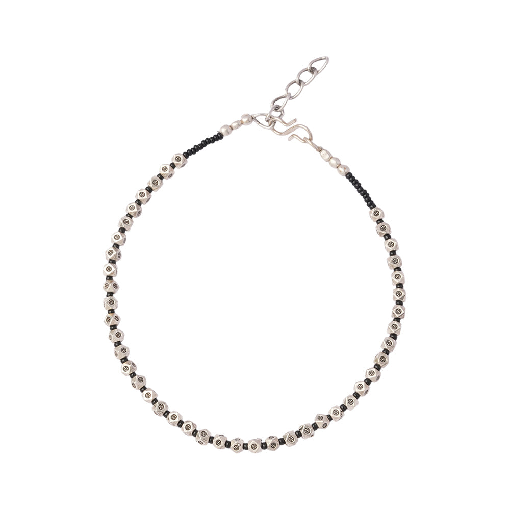 Mehfil- Oxidised beaded anklet