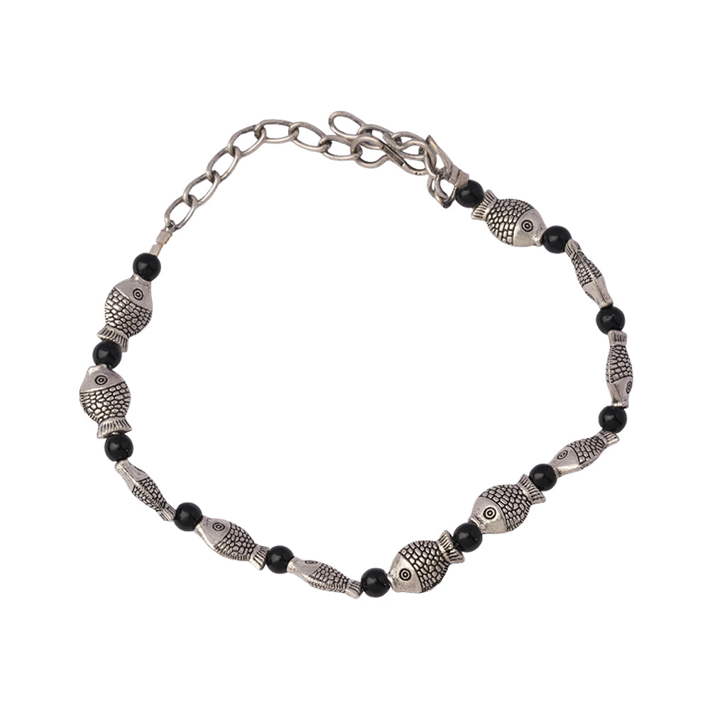 NeelMatsya- Oxidised beaded bracelet