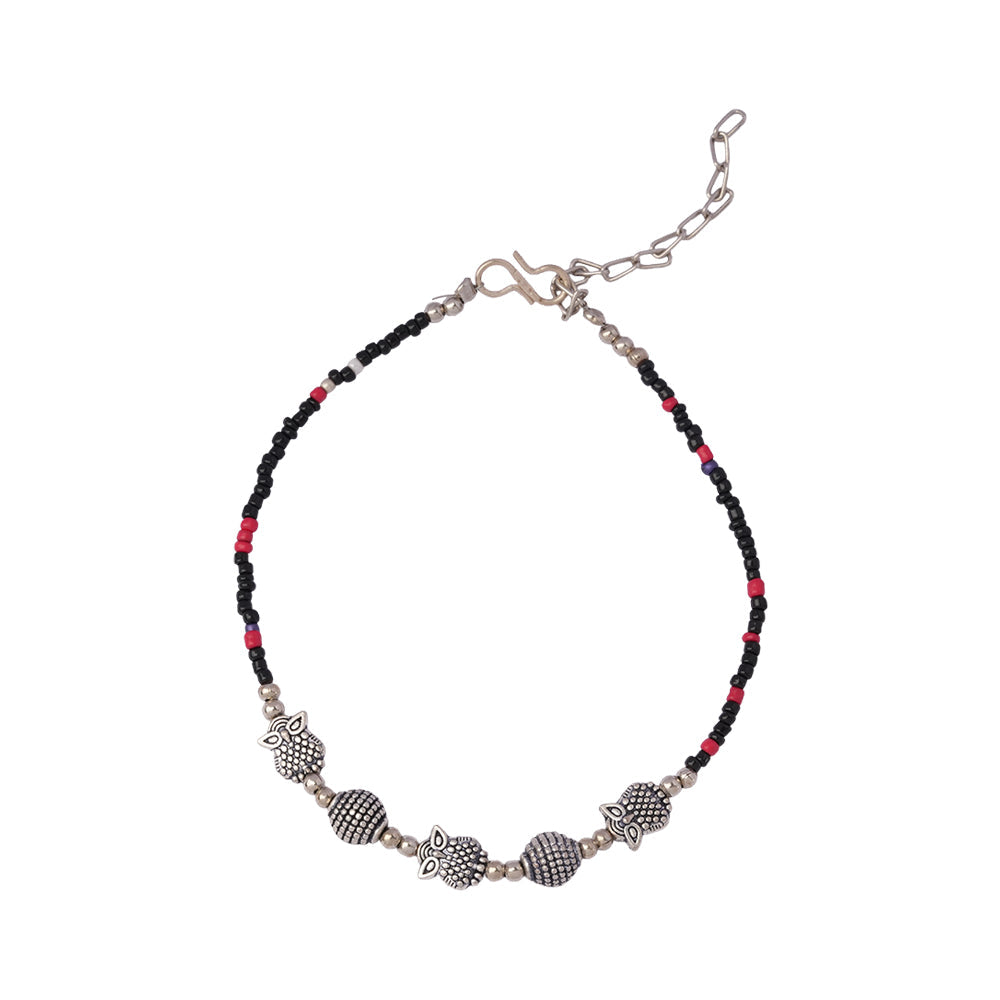 RatriRakshika- Oxidised beaded anklet