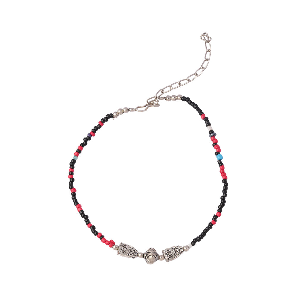 NishiRaksha- Oxidised beaded anklet
