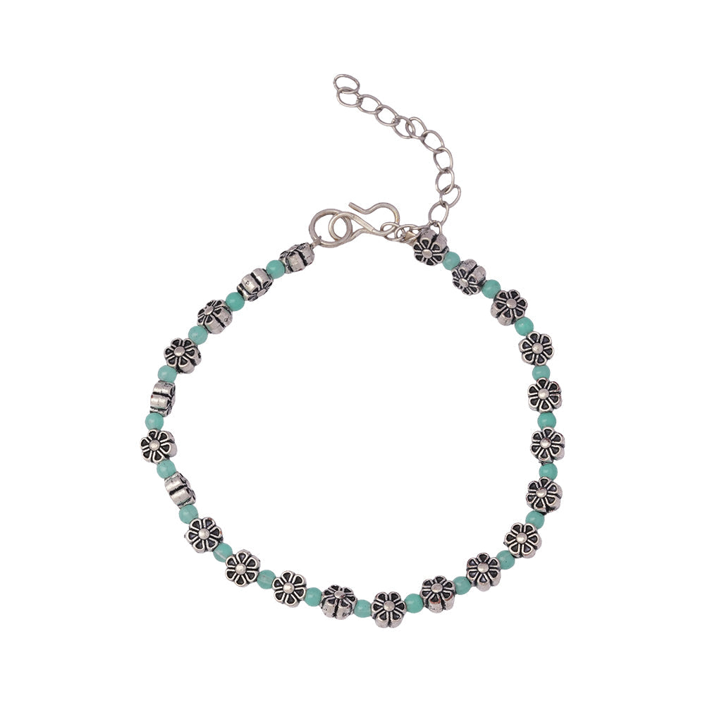 HaritRatna- Oxidised beaded anklet
