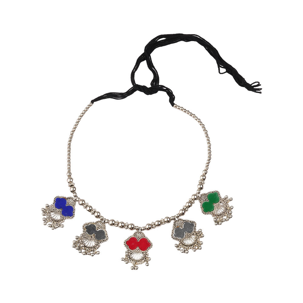 Chandravali- Silver Oxidised Neckpiece
