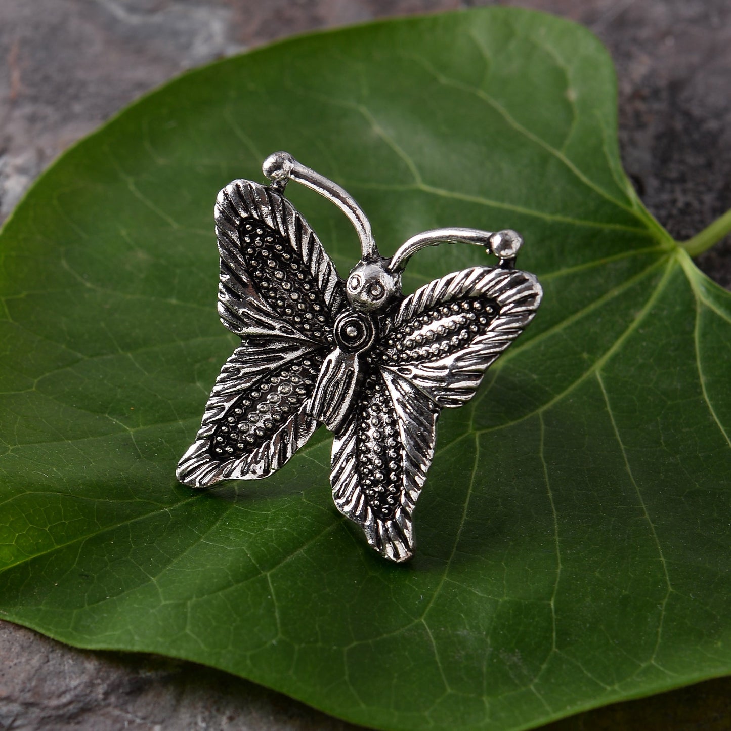 Sugati- Silver oxidised ring
