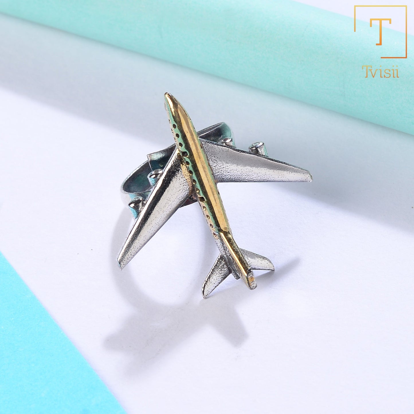 Vimaan- Silver oxidised ring