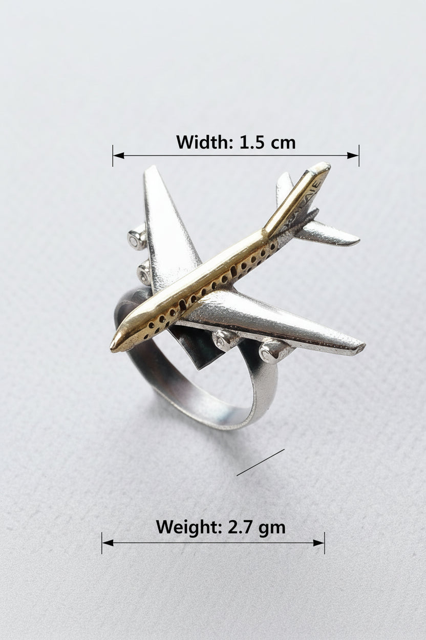 Vimaan- Silver oxidised ring