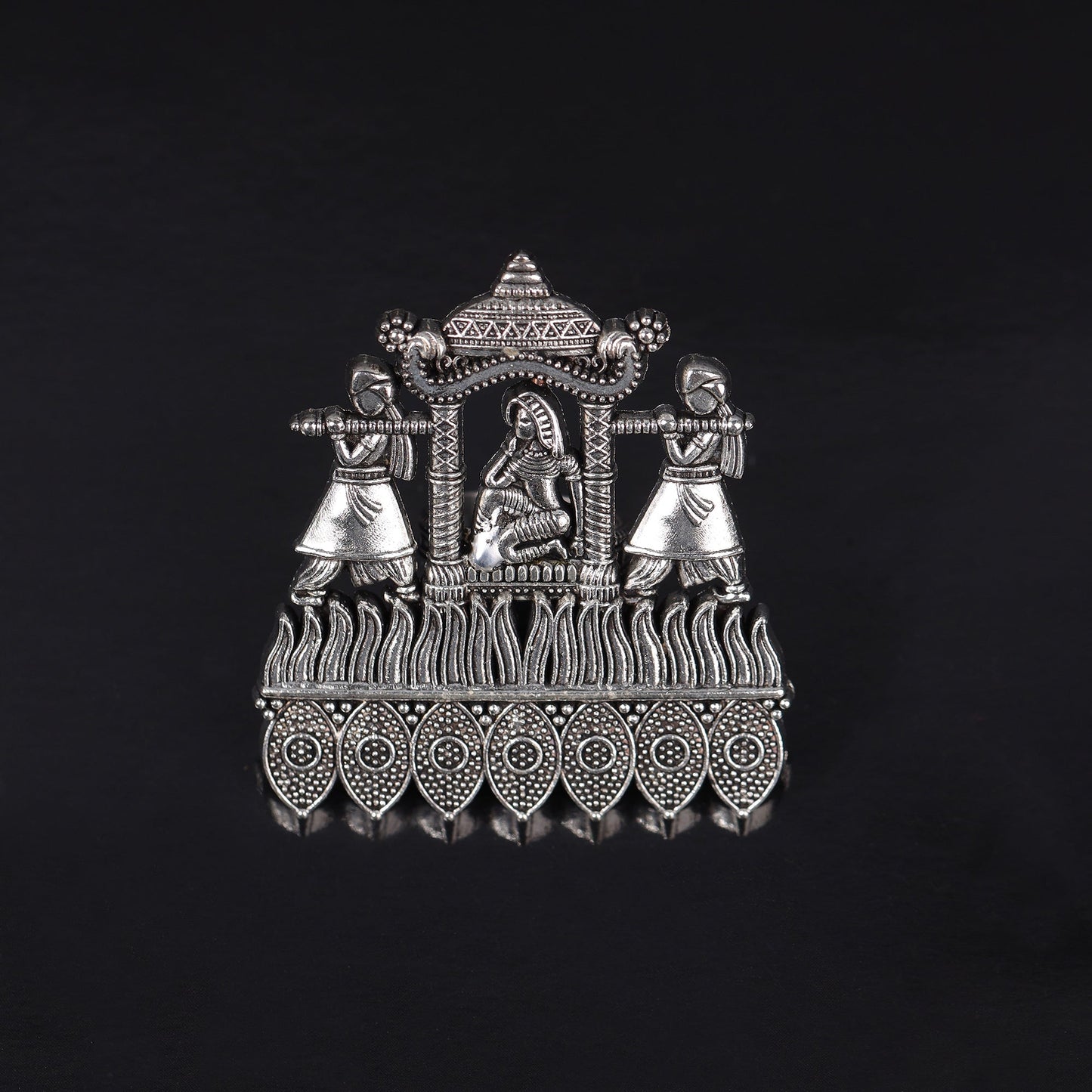 Ranjhna- Silver oxidised ring