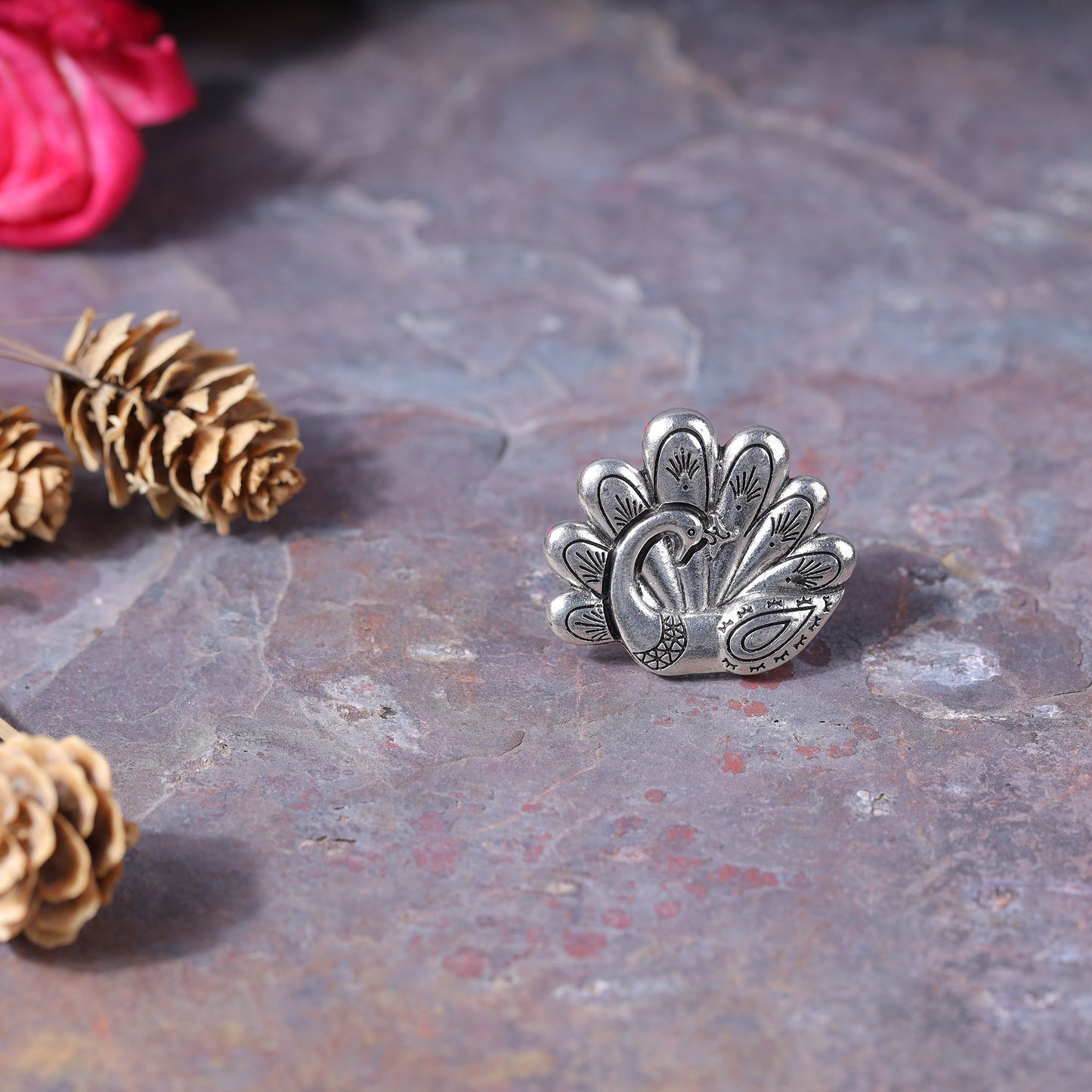 Morangana- Silver oxidised ring