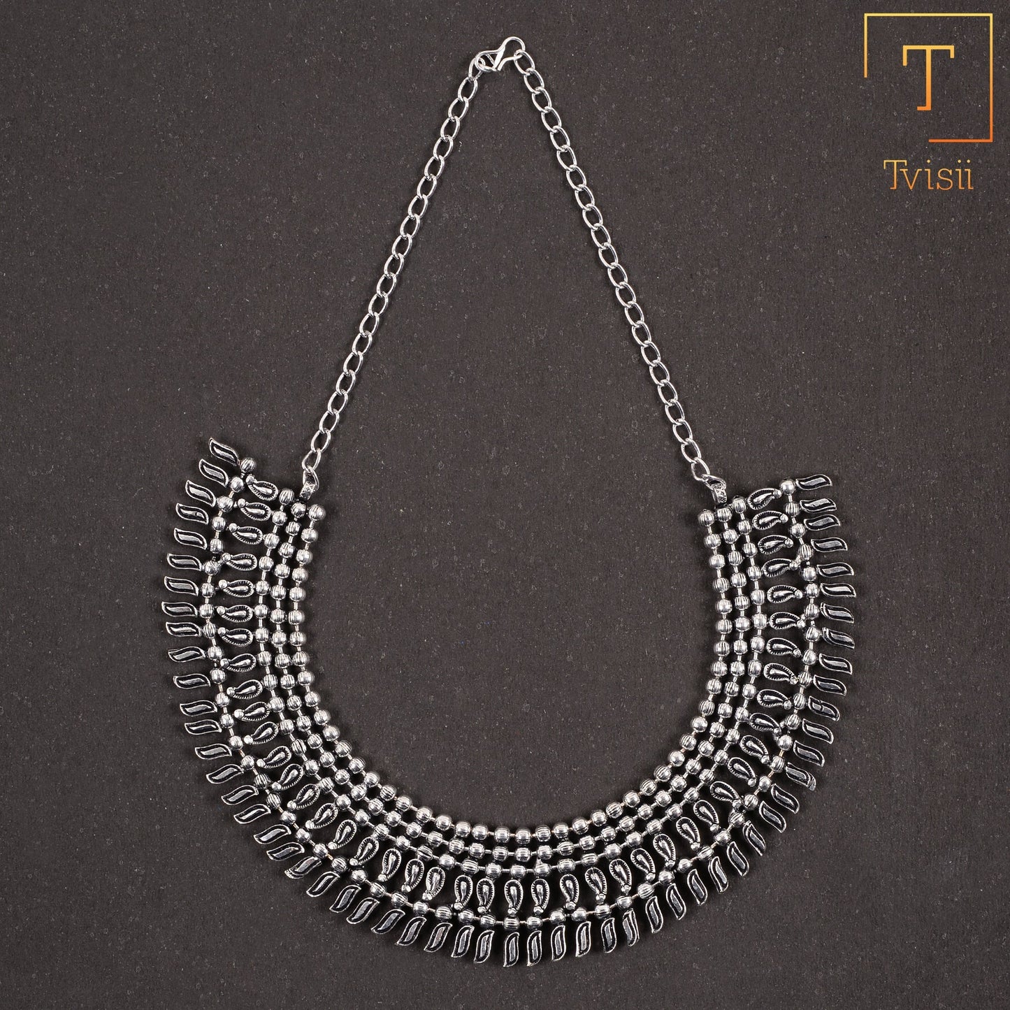 Rajmohini- Brass Oxidised Necklace