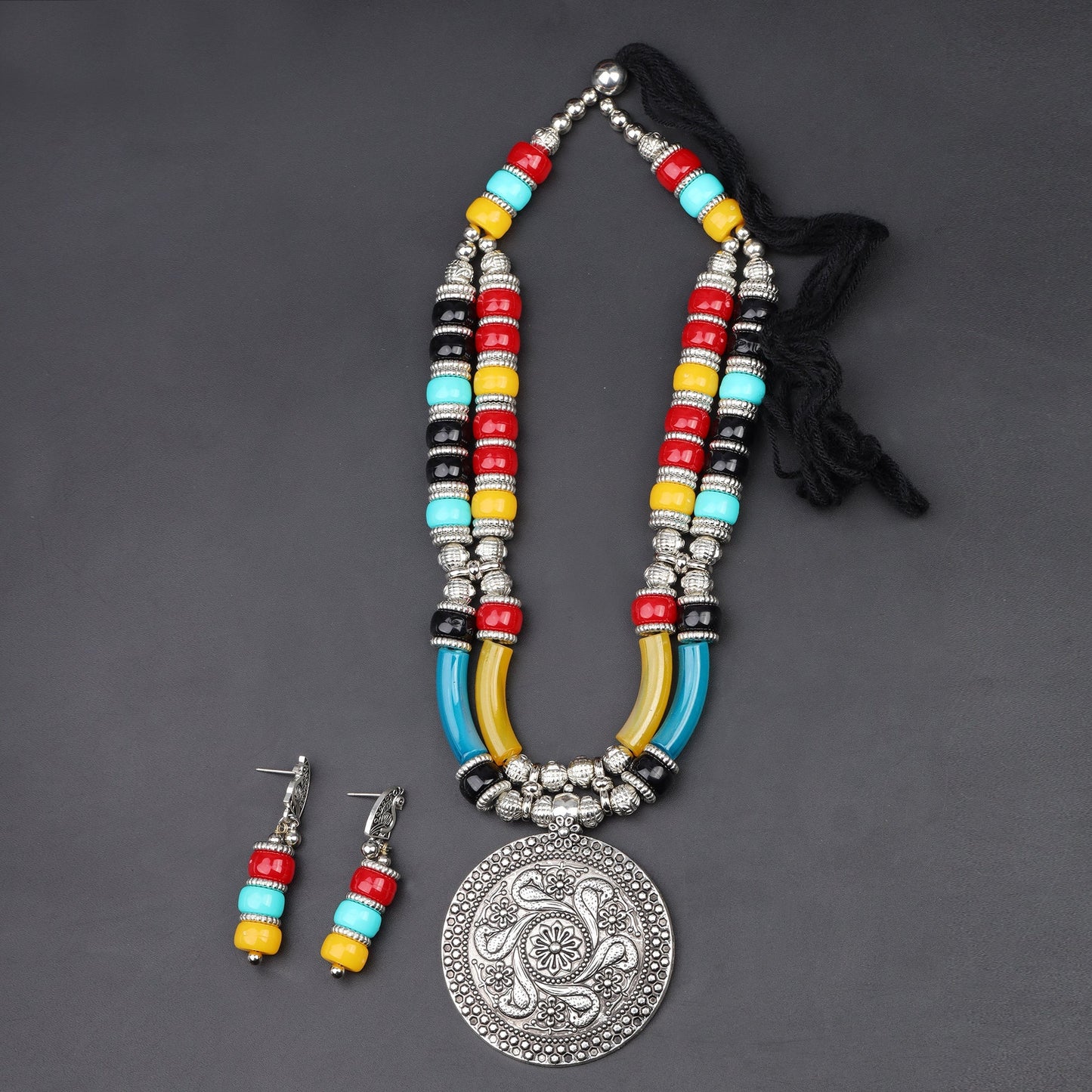 Sharvangi- Oxidised Necklace Set