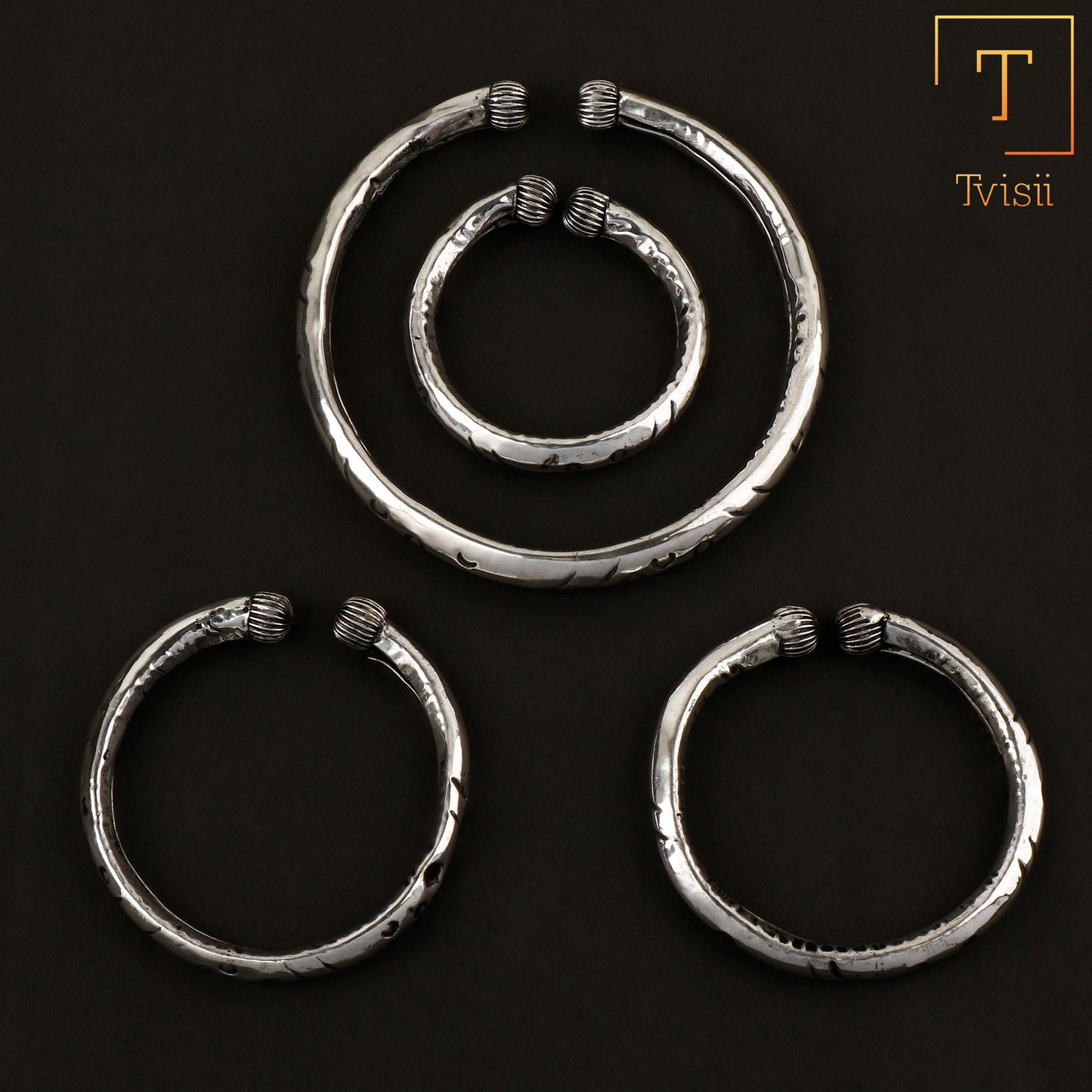 Grivika- Silver brass oxidised Hasli Neckpiece