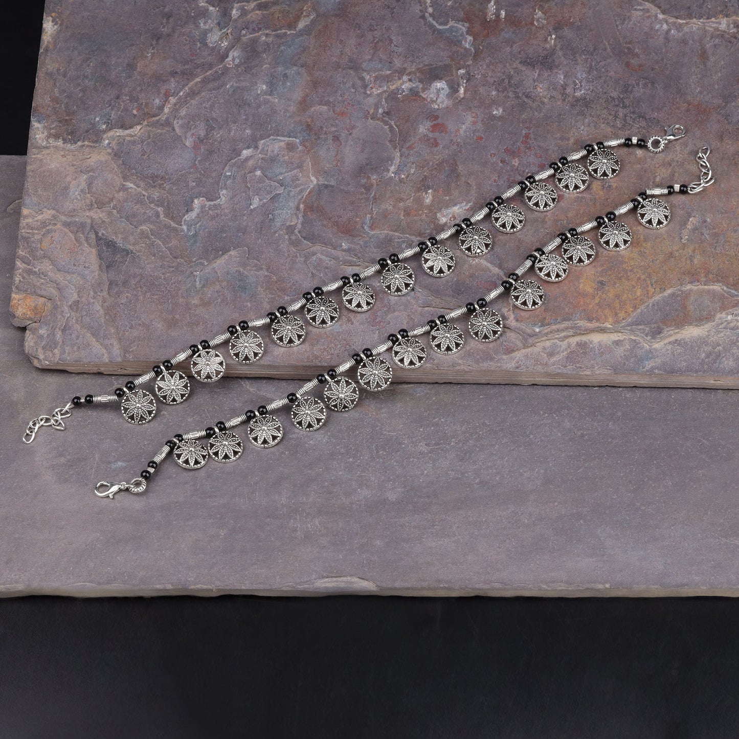 ShyamMani- Oxidised beaded bracelet
