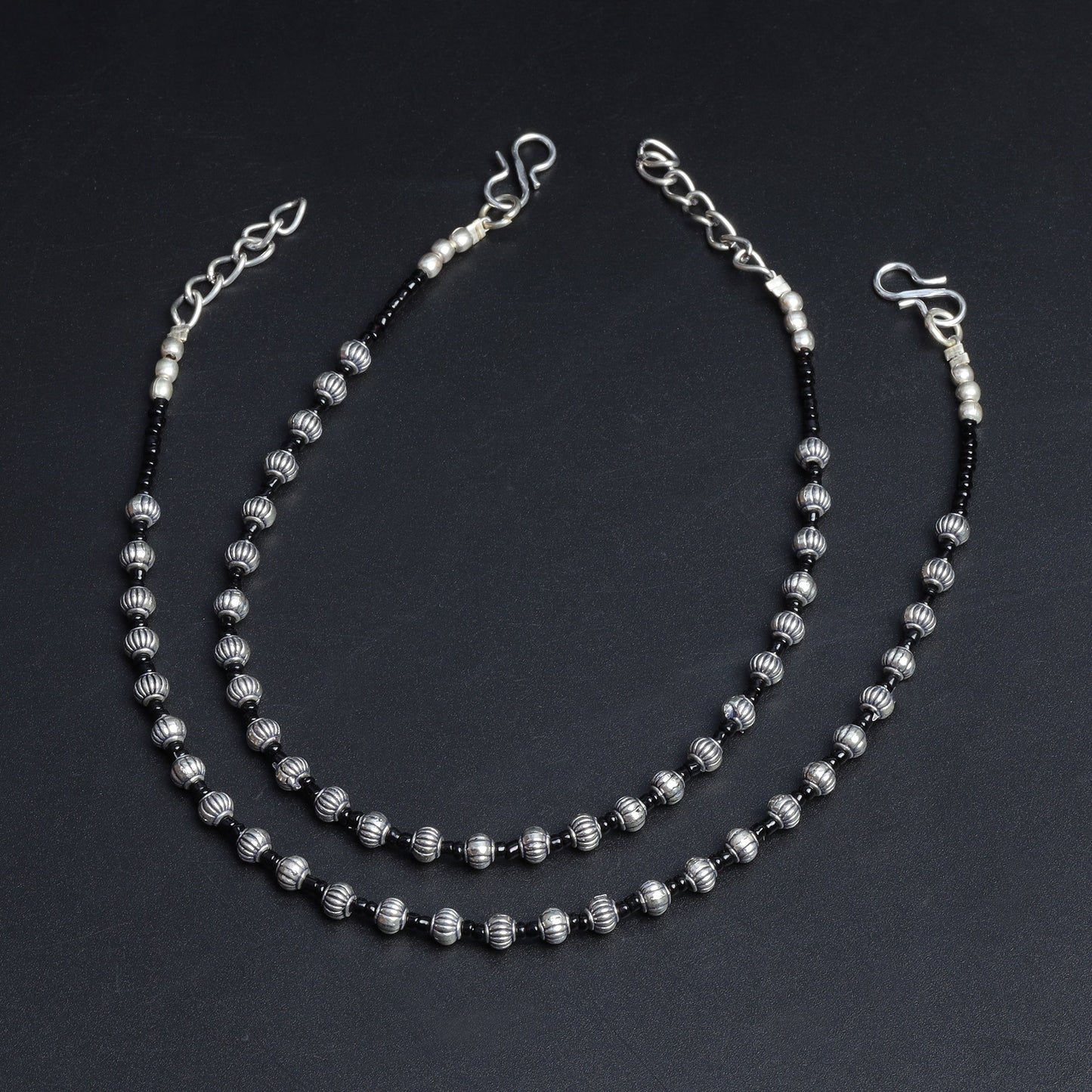 Shyamalika- Oxidised beaded anklet