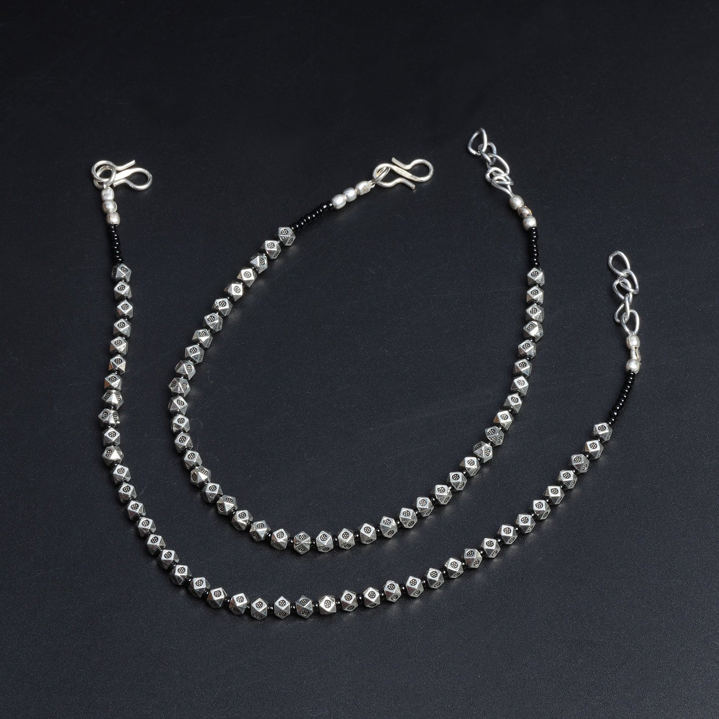 Mehfil- Oxidised beaded anklet