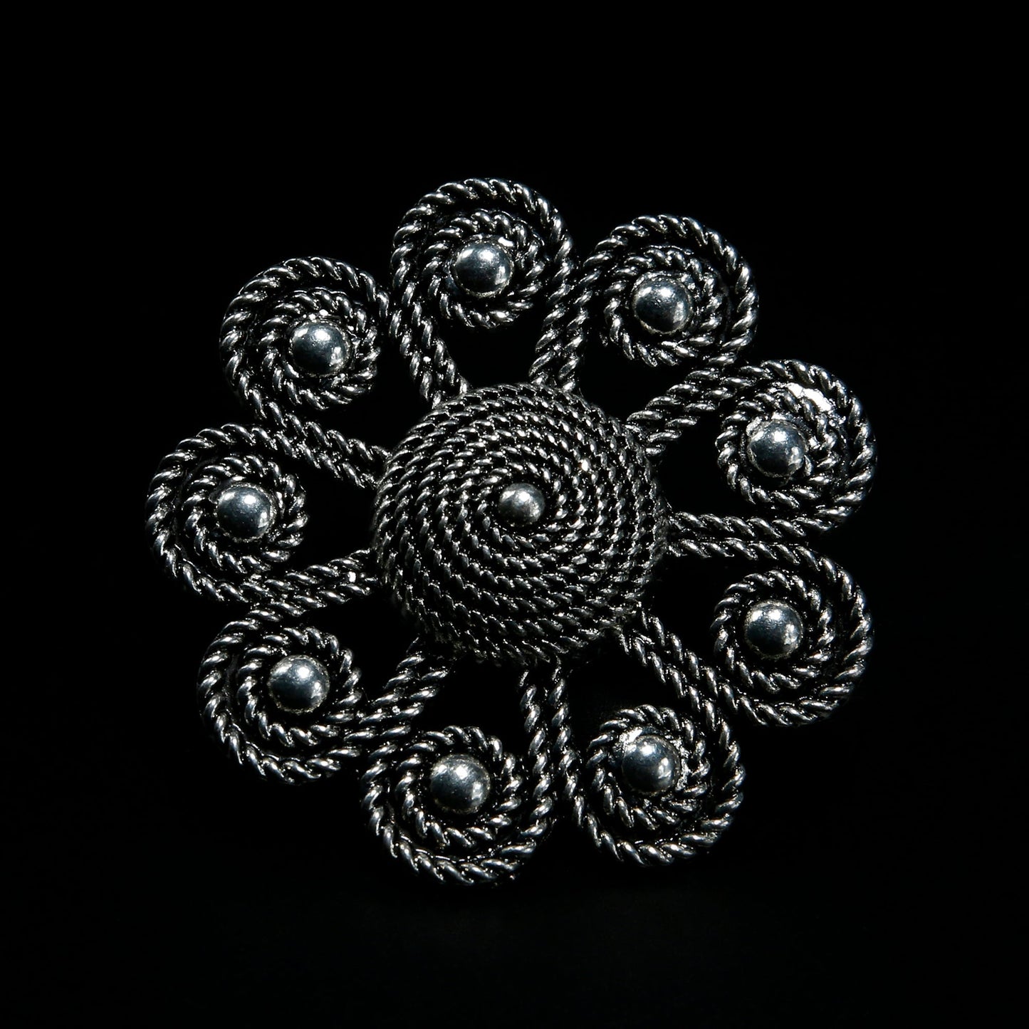 Tarangini- Silver oxidised ring