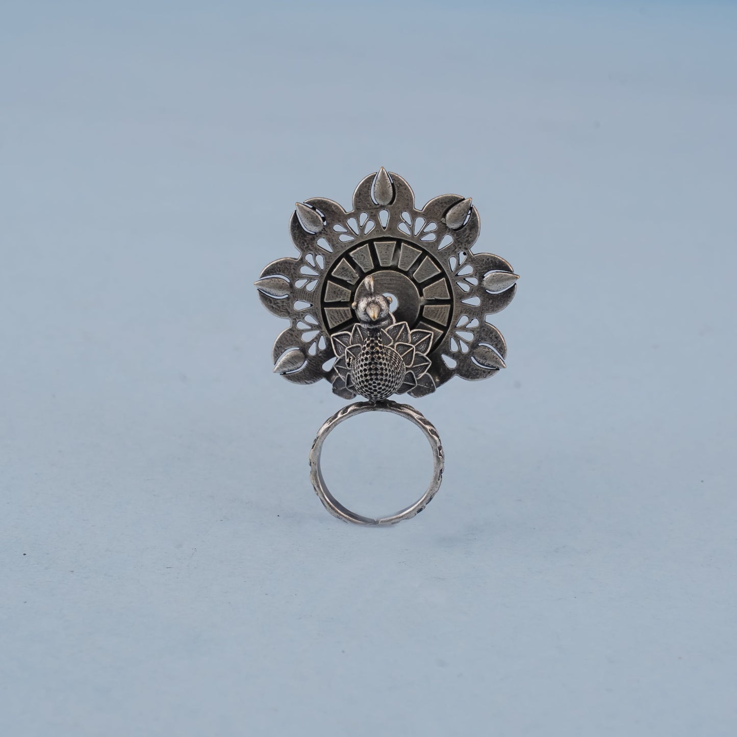 Neelraj- Silver oxidised ring