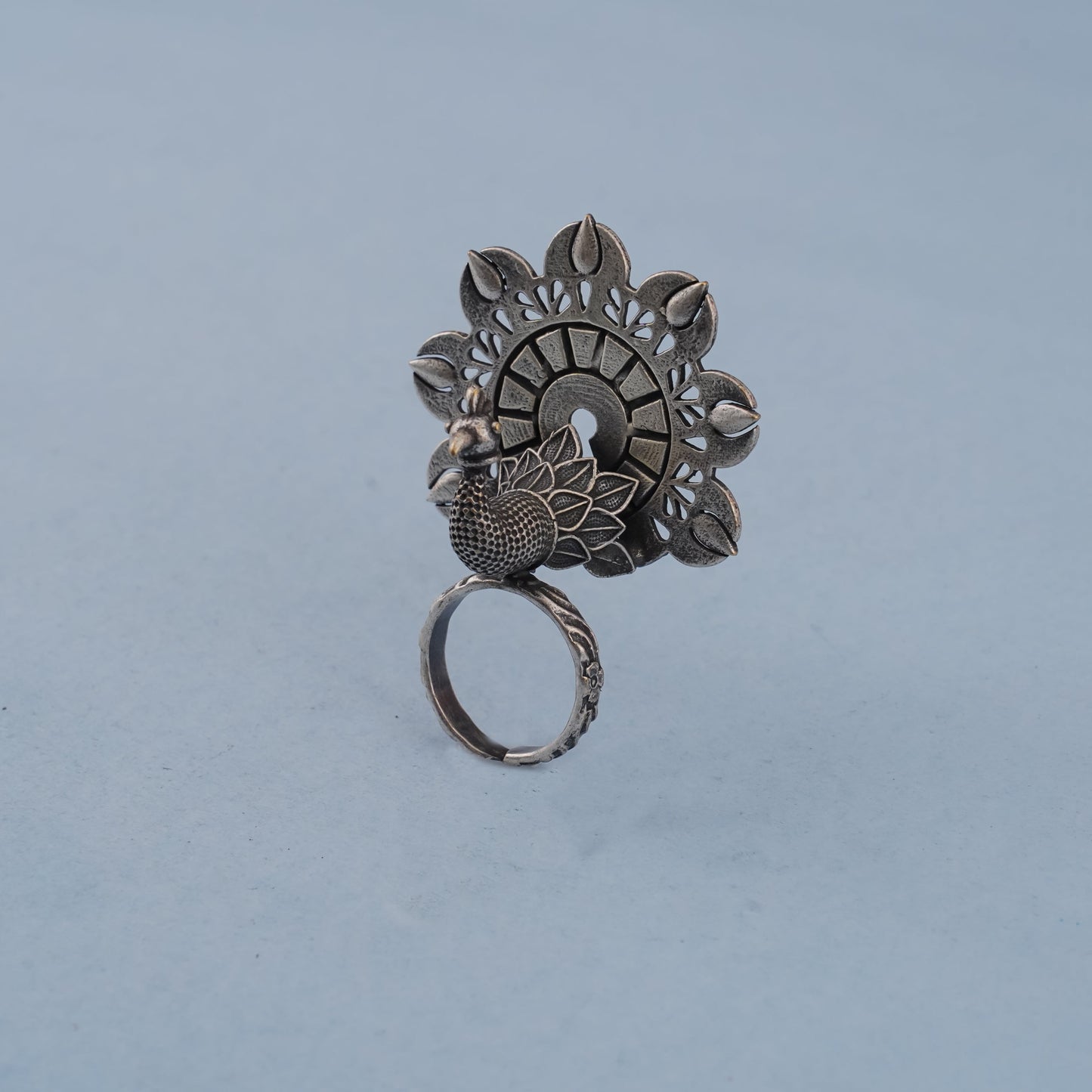 Neelraj- Silver oxidised ring