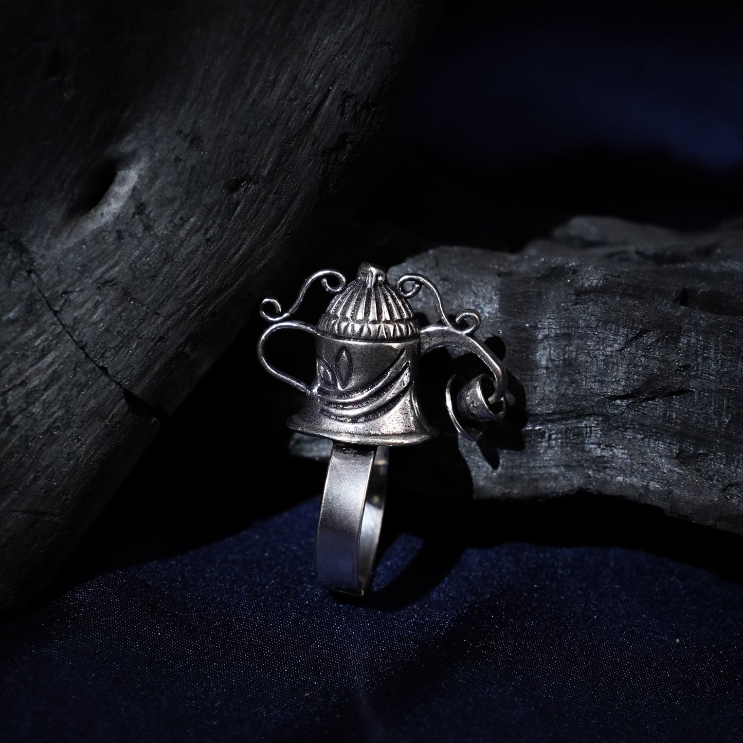 Prabhakar- Silver oxidised ring