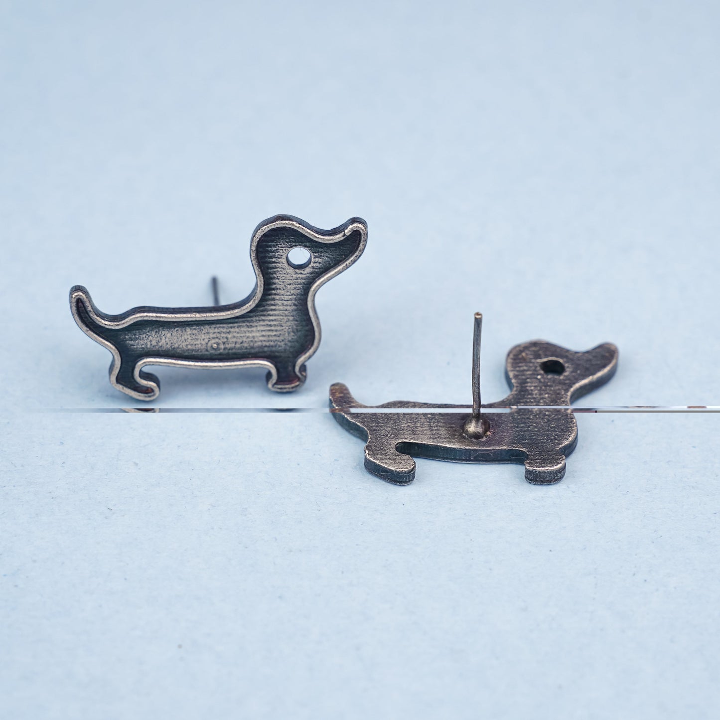 Bhola- Silver Brass oxidised stud earrings