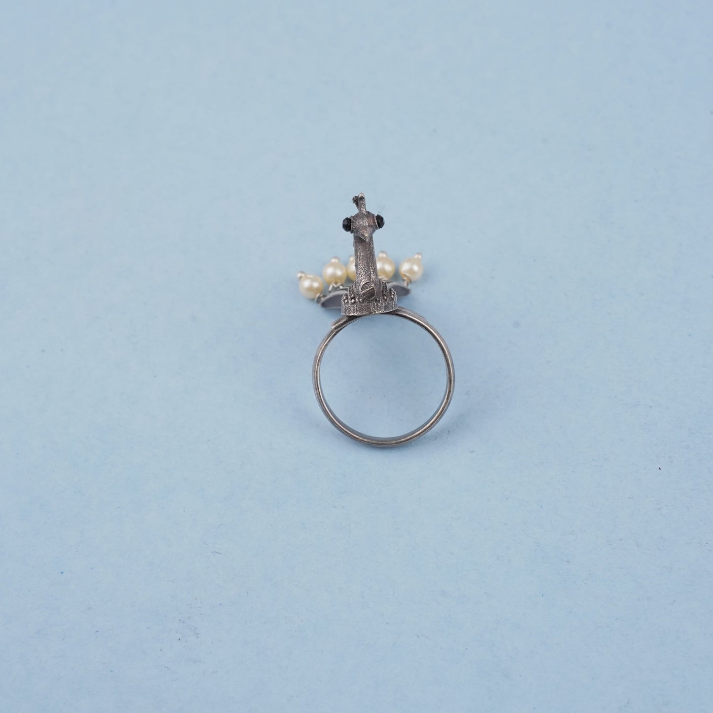 Morpriya- Silver oxidised ring