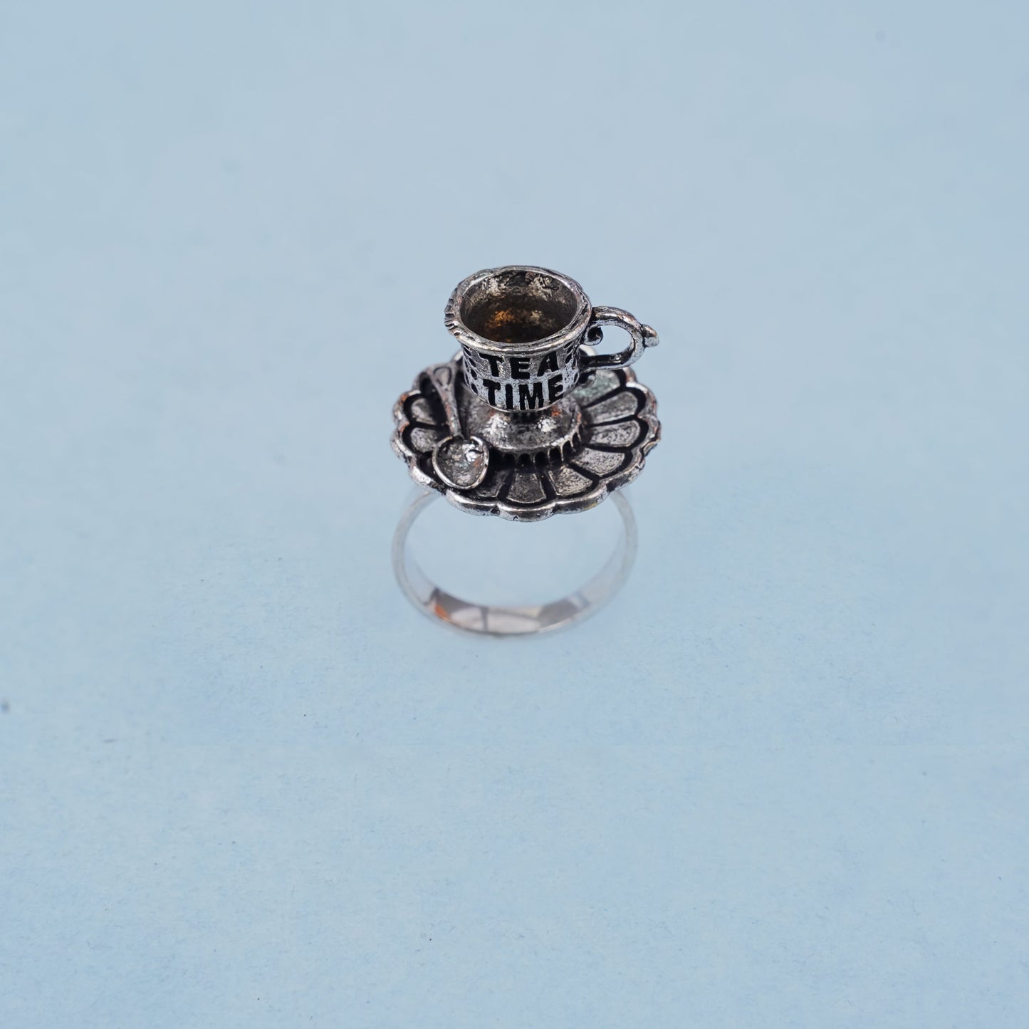 Baithak- Silver oxidised ring